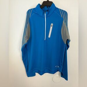 Oakley Blue and Gray Athletic Jacket Size Large